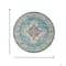 Homeroots 8 ft. Round Light Blue Distressed Medallion Area Rug 385338 - alternate 8